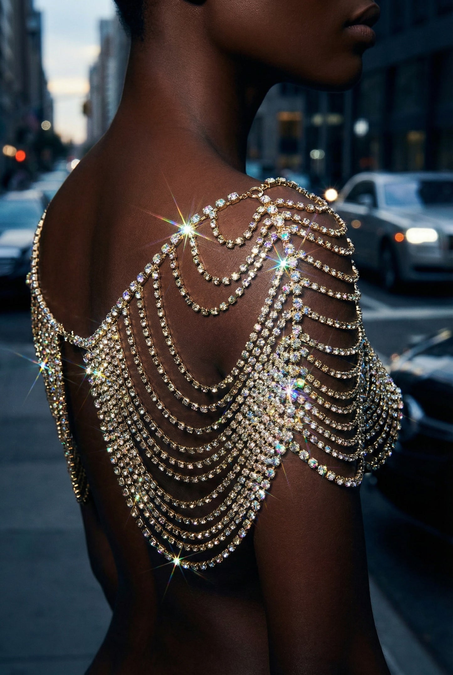 CRYSTAL SHOULDER PIECE I