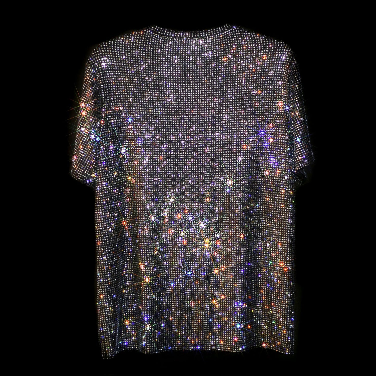 BLACK + CLEAR CRYSTALLIZED UNISEX T-SHIRT