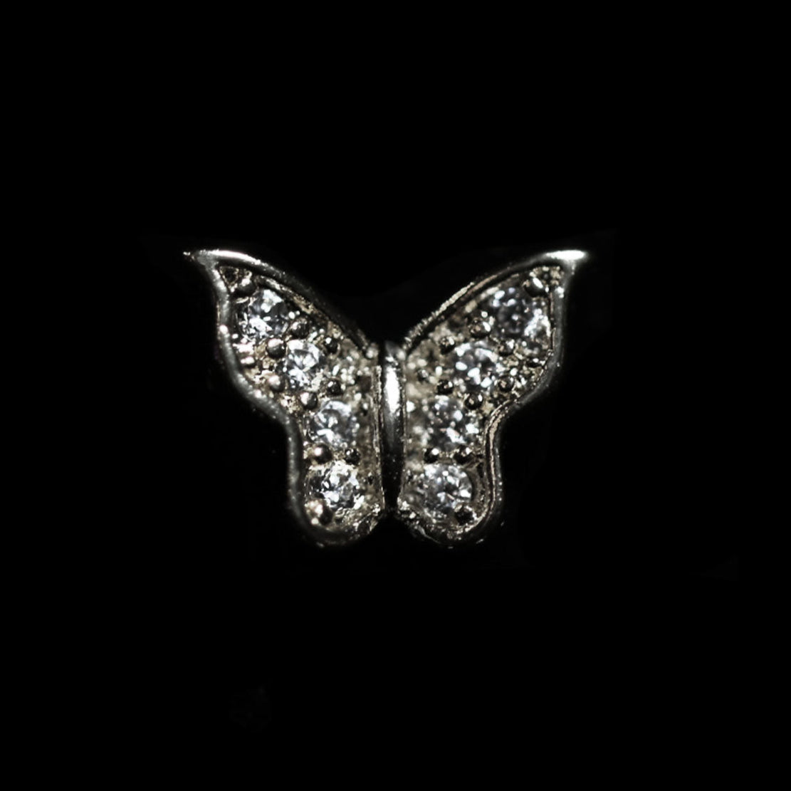 CZ BUTTERFLY STUD