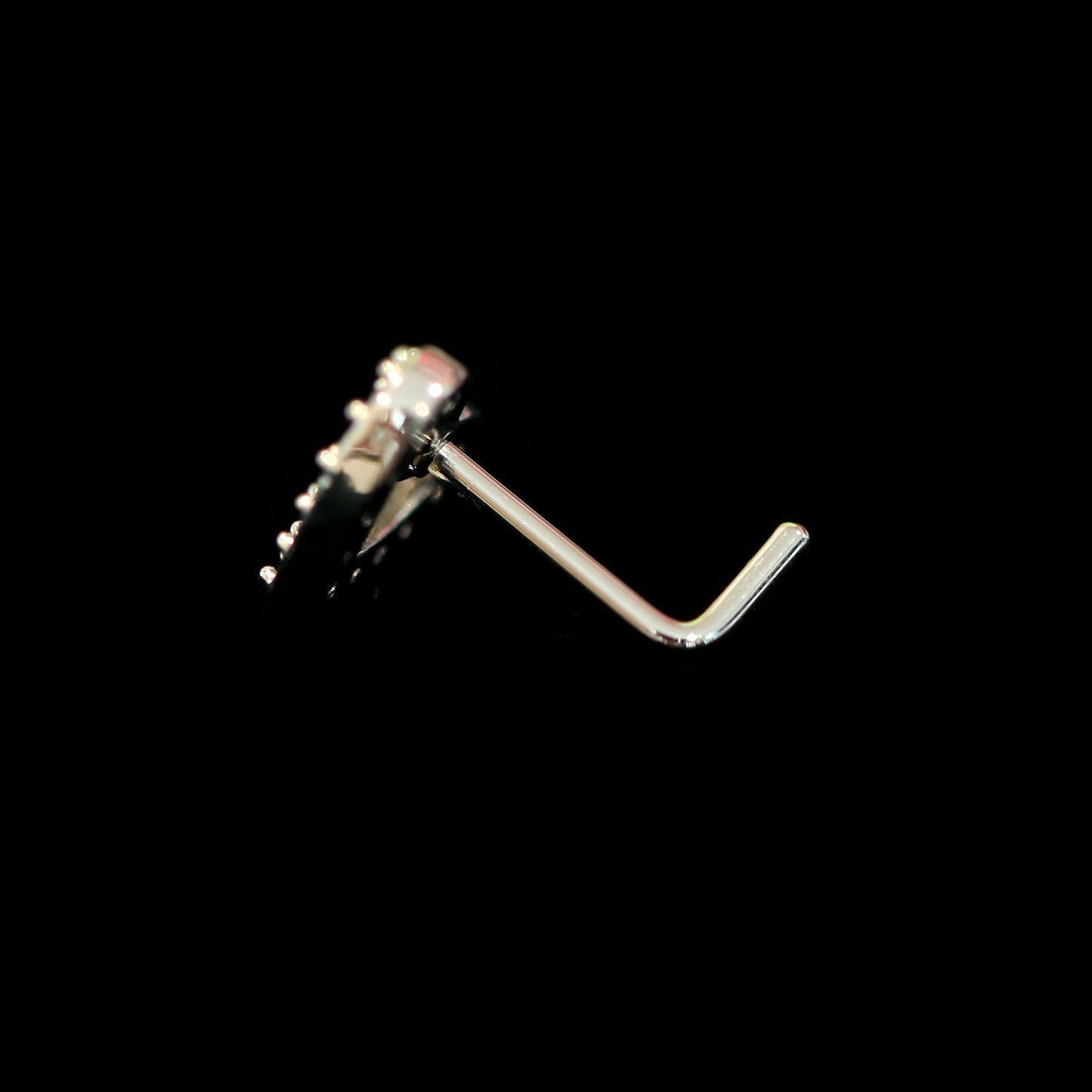 STUD DE NEZ COEUR PAVÉ CZ