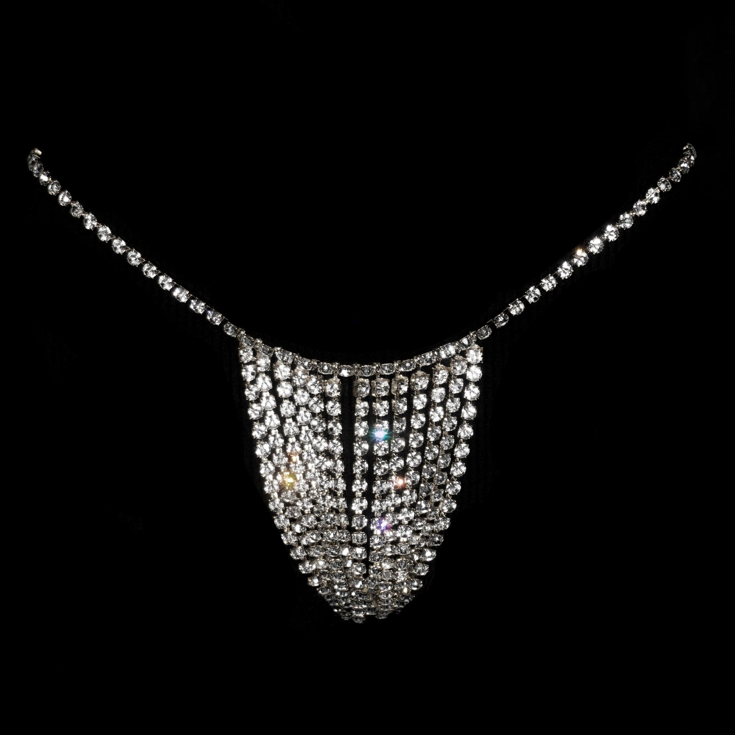 OVERSIZED CRYSTAL THONG