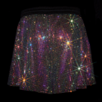 BLACK + AB CRYSTALLIZED UNISEX SHORTS