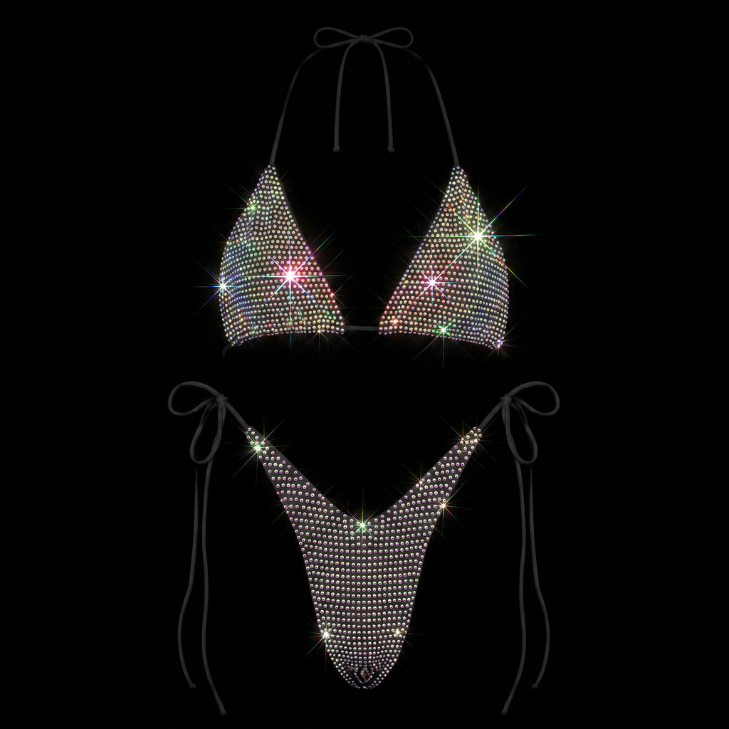 BLACK + AB CRYSTALLIZED BIKINI