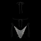 BLACK + CLEAR CRYSTALLIZED BIKINI