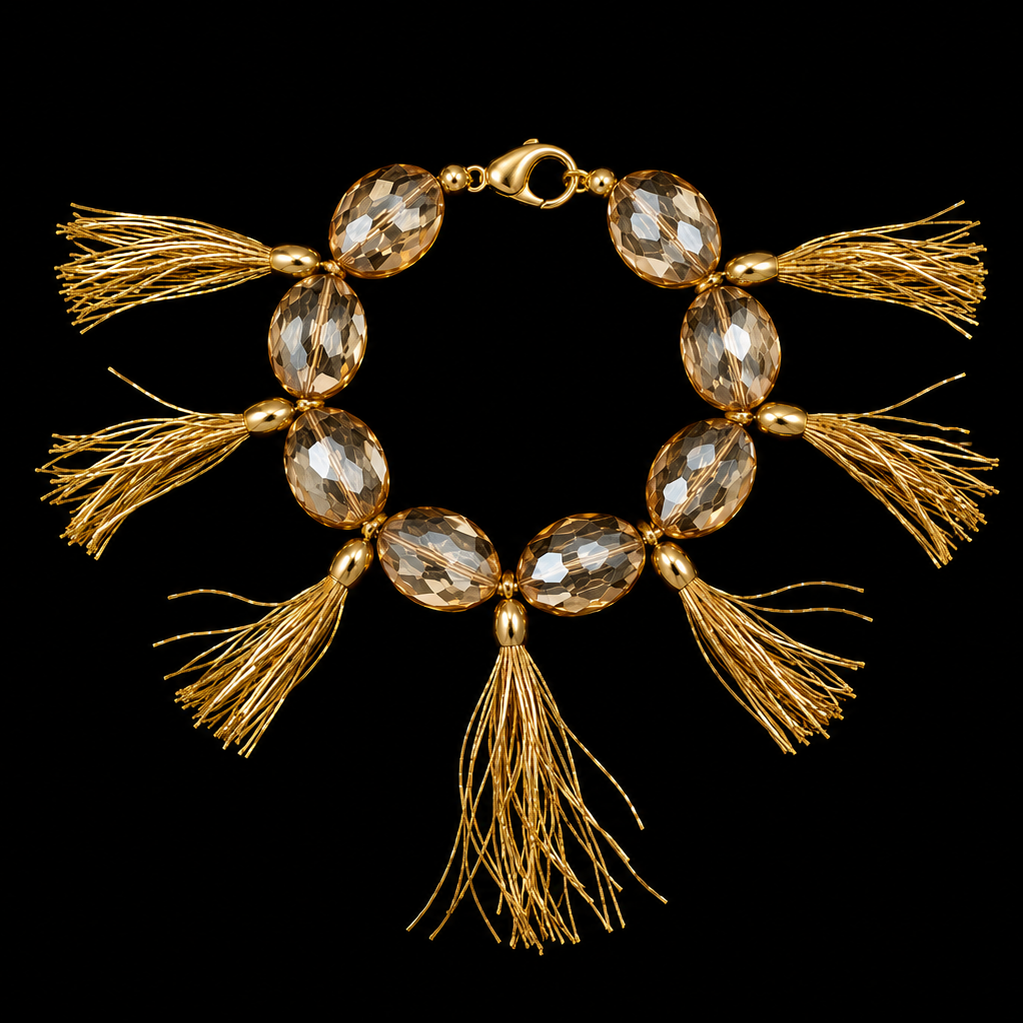 CRYSTAL TASSEL BRACELET
