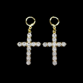 CZ CROSS EARRINGS