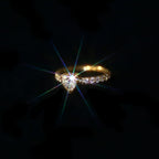 CZ HEART NOSE RING