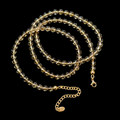 SMOKEY QUARTZ BEADED BELLY CHAIN