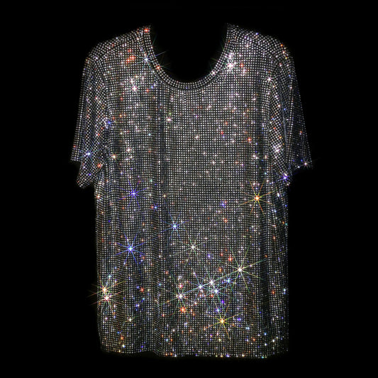 PRE-ORDER: BLACK + CLEAR CRYSTALLIZED UNISEX T-SHIRT