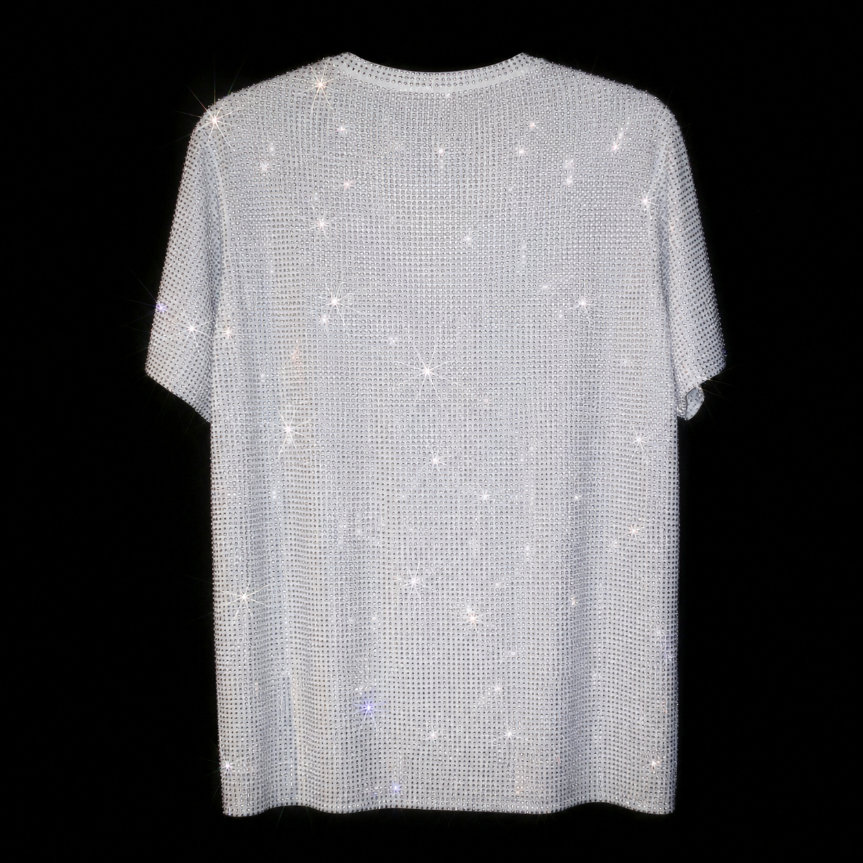 WHITE + CLEAR CRYSTALLIZED UNISEX T-SHIRT