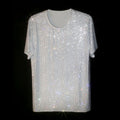 WHITE + CLEAR CRYSTALLIZED UNISEX T-SHIRT