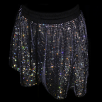 BLACK + CLEAR CRYSTALLIZED UNISEX SHORTS
