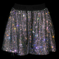 BLACK + CLEAR CRYSTALLIZED UNISEX SHORTS