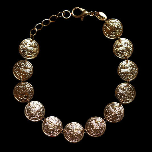 GOLDEN COIN LINK BRACELET