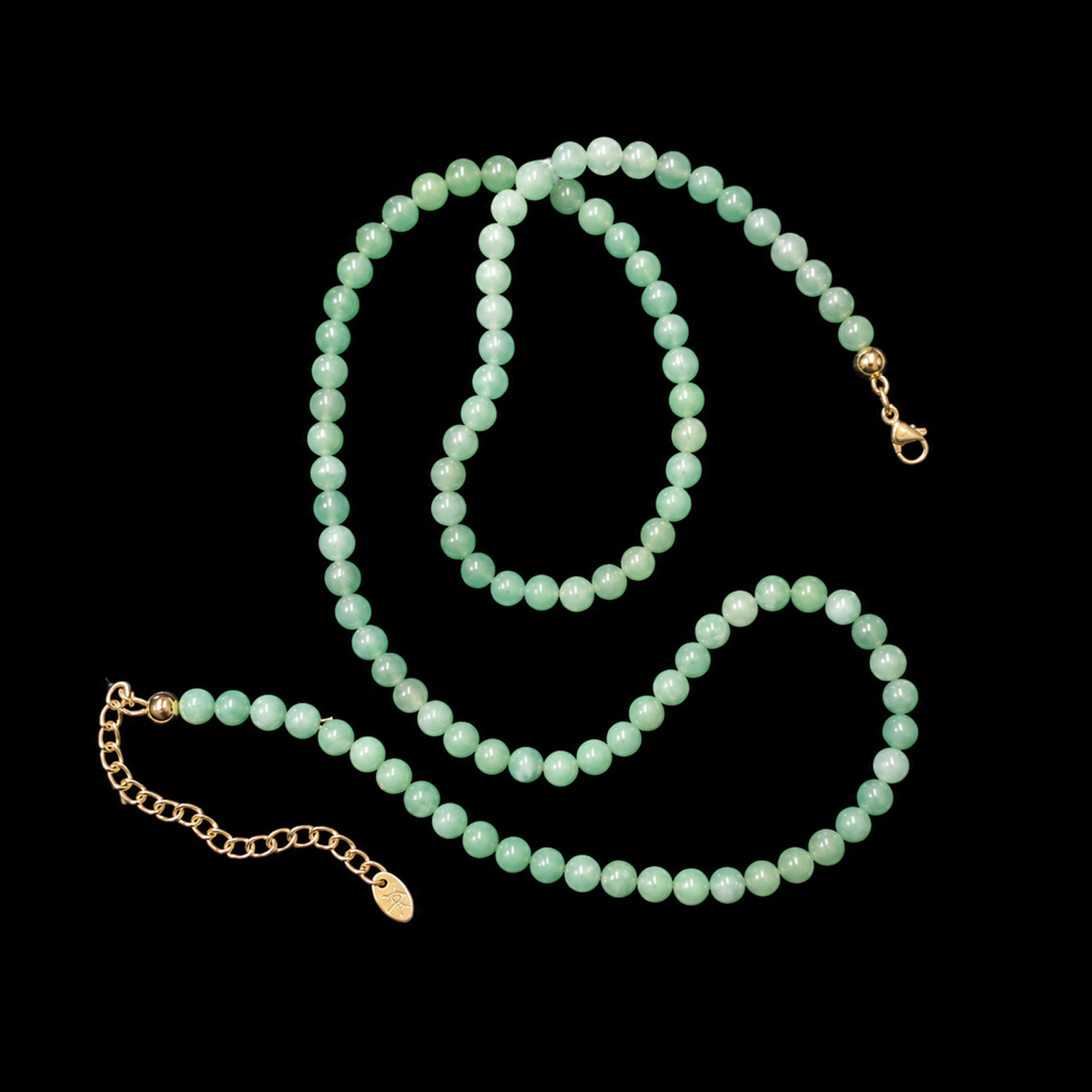 GREEN AVENTURINE BEADED BELLY CHAIN