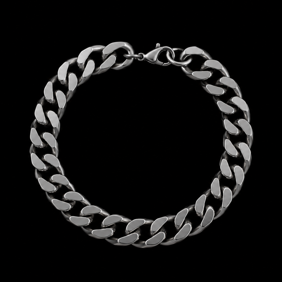 GUNMETAL CUBAN LINK ANKLET