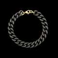 MATTE BLACK CUBAN LINK ANKLET