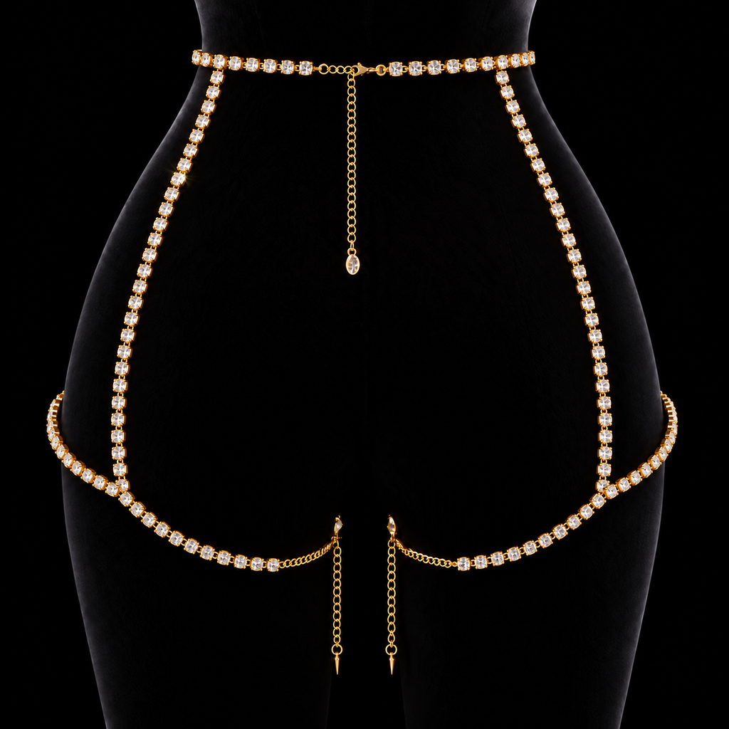 OVERSIZED CRYSTAL HARNESS GARTER