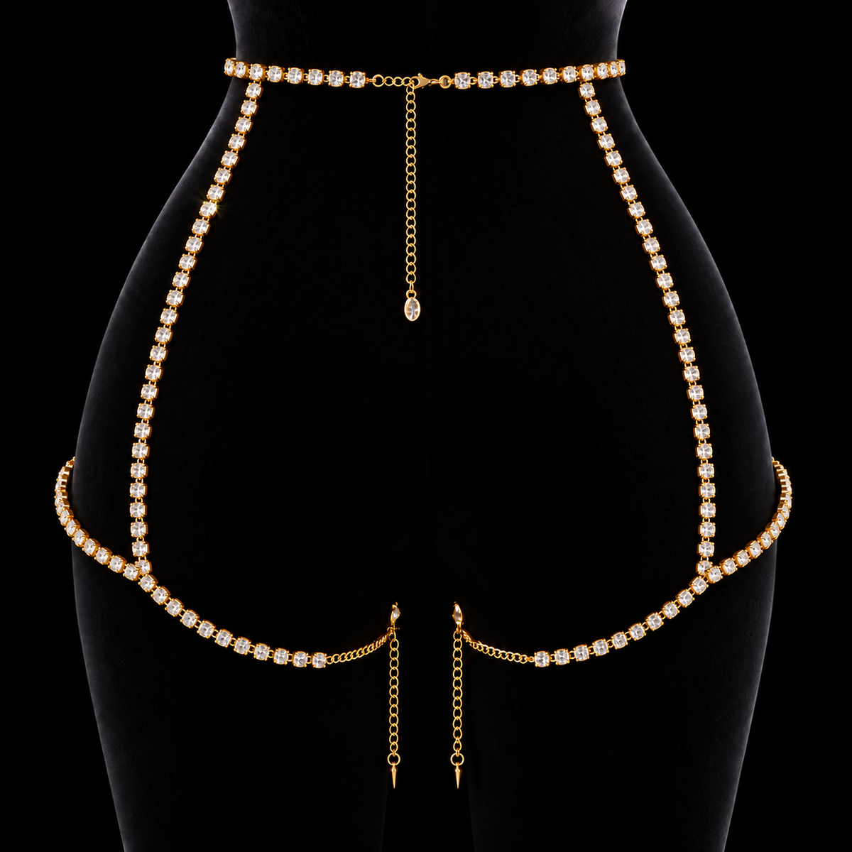 OVERSIZED CRYSTAL HARNESS GARTER