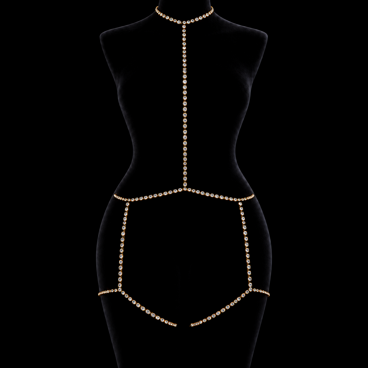 OVERSIZED CRYSTAL HARNESS GARTER