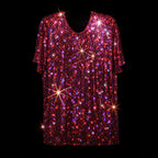 RED AB + BLACK CRYSTALLIZED T-SHIRT