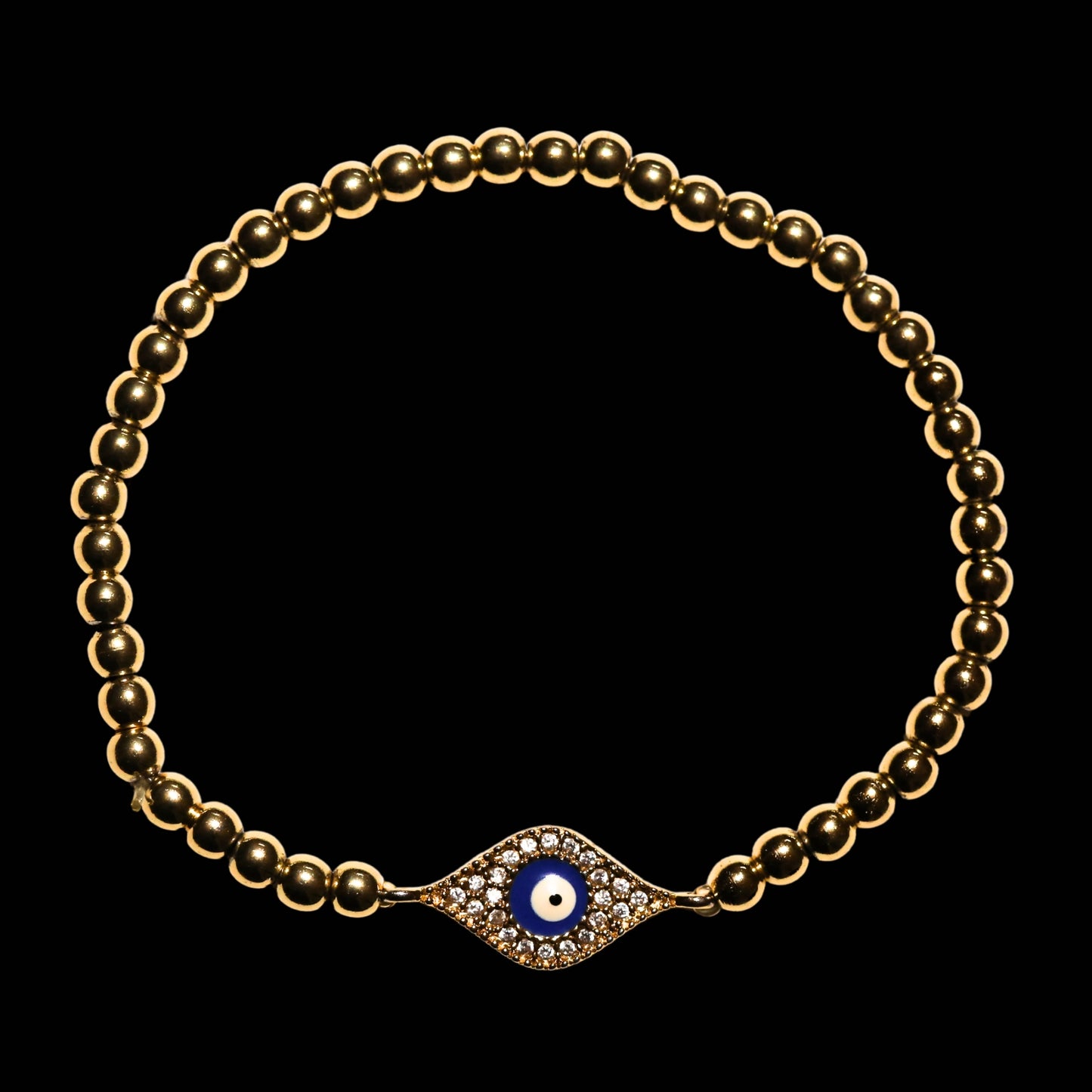 3MM EVIL EYE BEADED BRACELET
