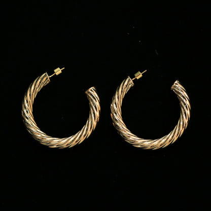 TWISTED HOOP EARRINGS