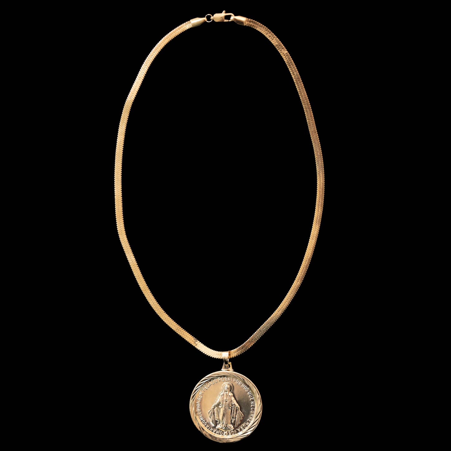 HERRINGBONE COIN NECKLACE I