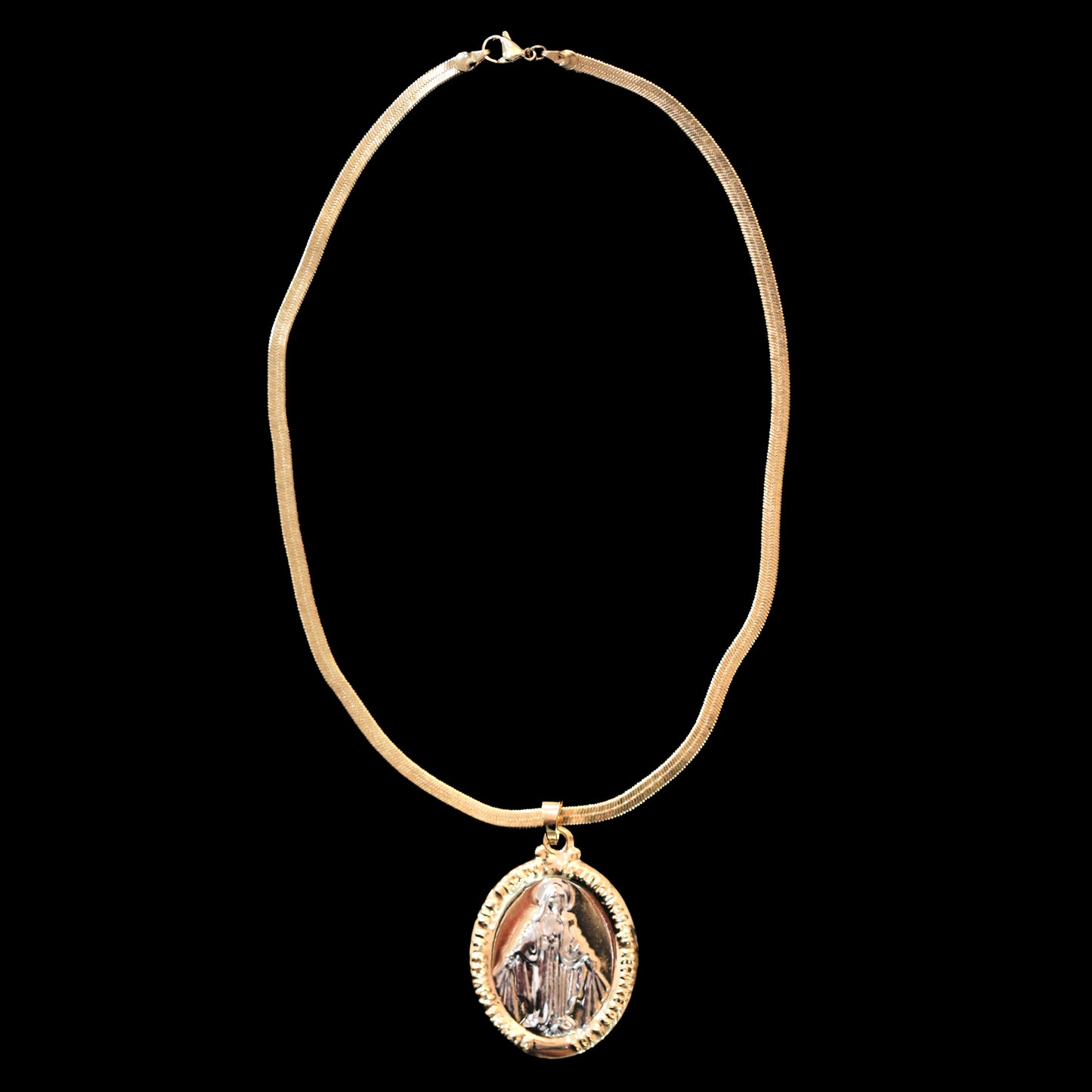 HERRINGBONE COIN NECKLACE II