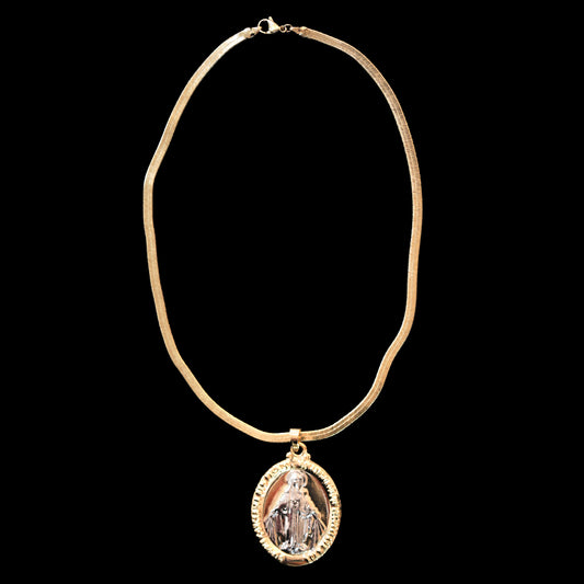 HERRINGBONE COIN NECKLACE II