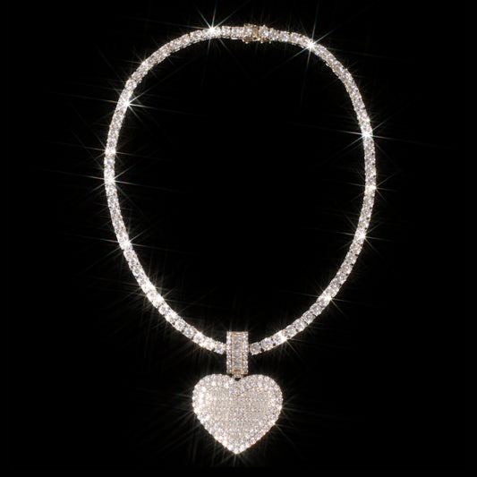 FOREVER HEART TENNIS LOCKET