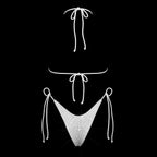 WHITE + CLEAR CRYSTALLIZED BIKINI