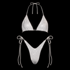 WHITE + CLEAR CRYSTALLIZED BIKINI
