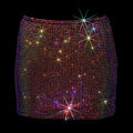 BLACK + AB CRYSTALLIZED MINI SKIRT