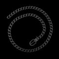 MATTE BLACK BELT BUCKLE CHAIN