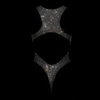 BLACK + CLEAR CRYSTALLIZED LEOTARD