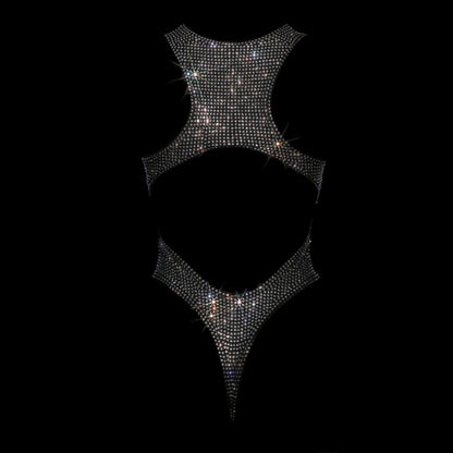 BLACK + CLEAR CRYSTALLIZED LEOTARD