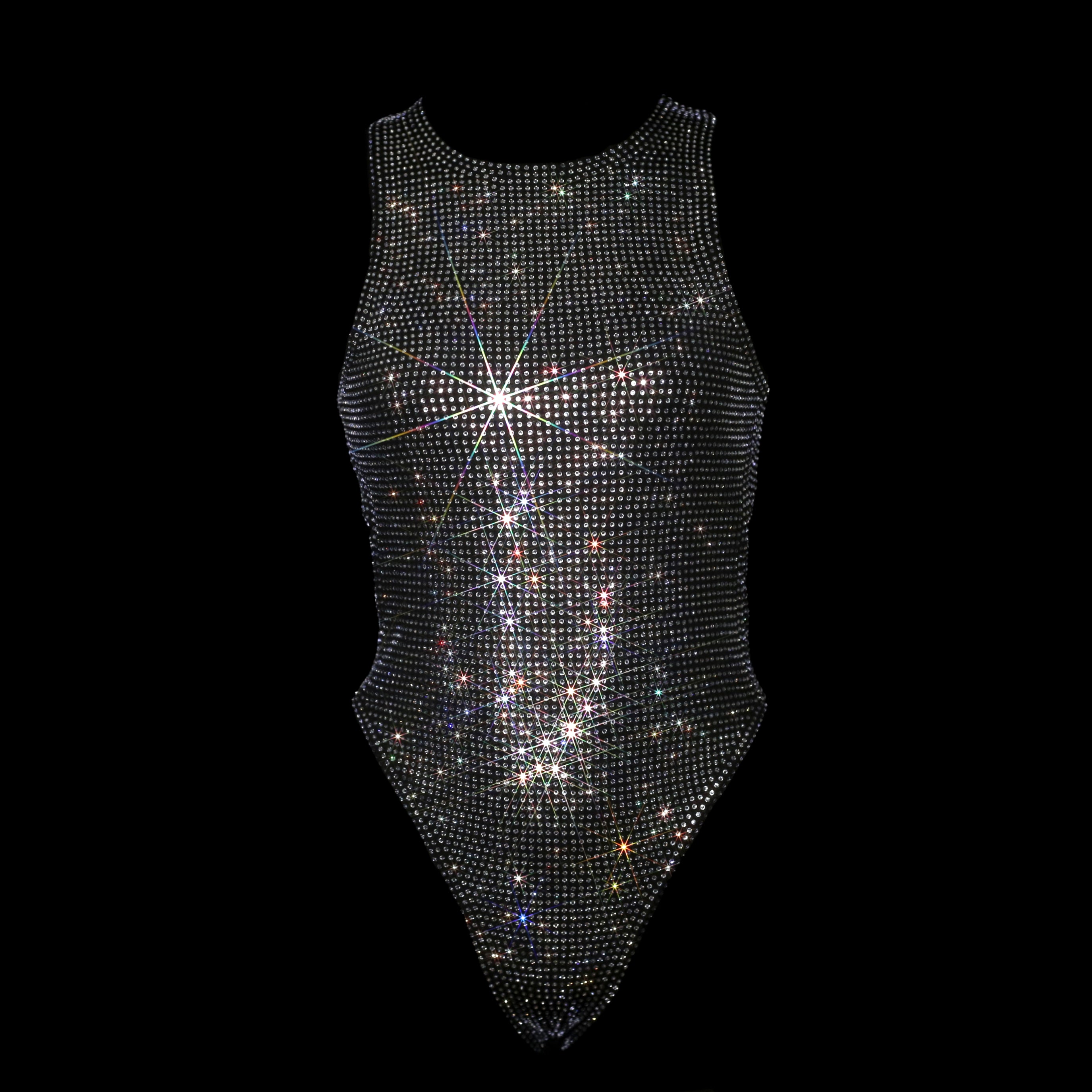 BLACK + CLEAR CRYSTALLIZED LEOTARD