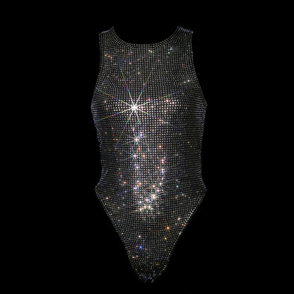BLACK + CLEAR CRYSTALLIZED LEOTARD