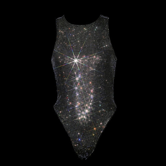 BLACK + CLEAR CRYSTALLIZED LEOTARD