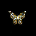CZ BUTTERFLY STUD