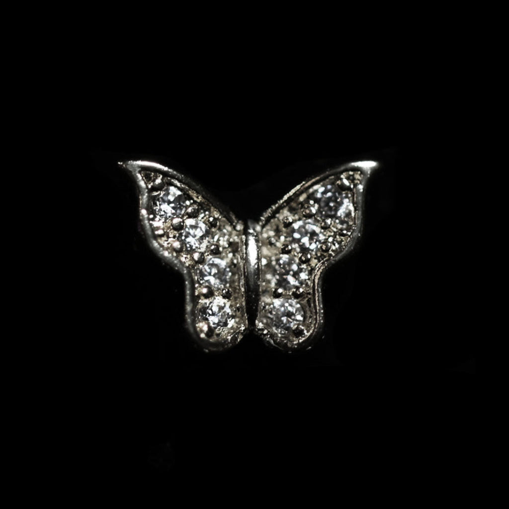 CZ BUTTERFLY STUD