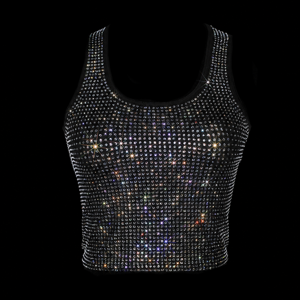 BLACK + CLEAR CRYSTALLIZED TANK