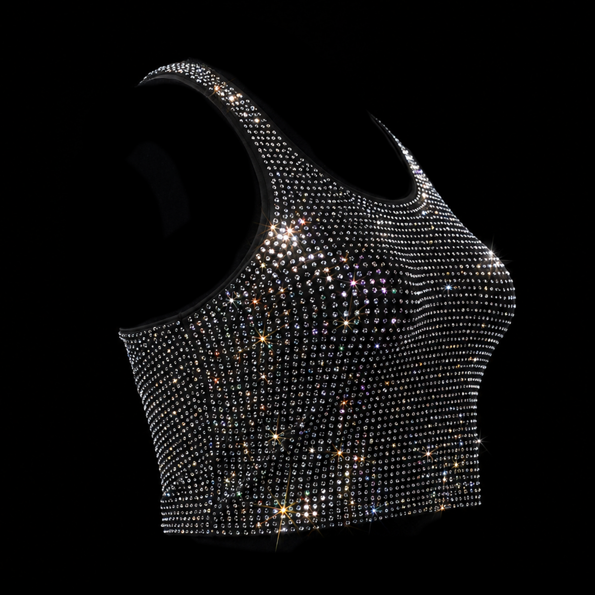 BLACK + CLEAR CRYSTALLIZED TANK
