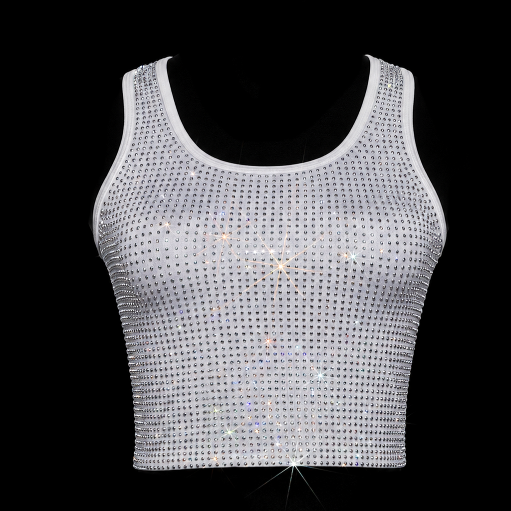 WHITE + CLEAR CRYSTALLIZED TANK