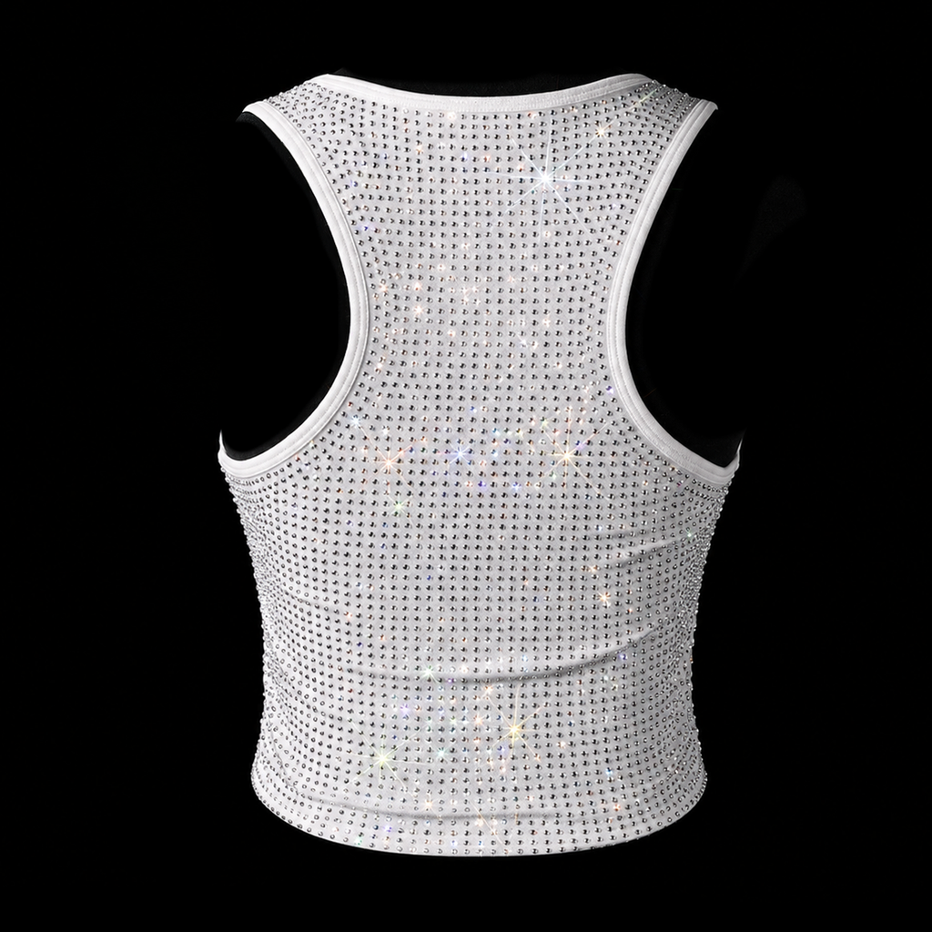 WHITE + CLEAR CRYSTALLIZED TANK