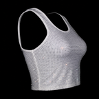 WHITE + CLEAR CRYSTALLIZED TANK