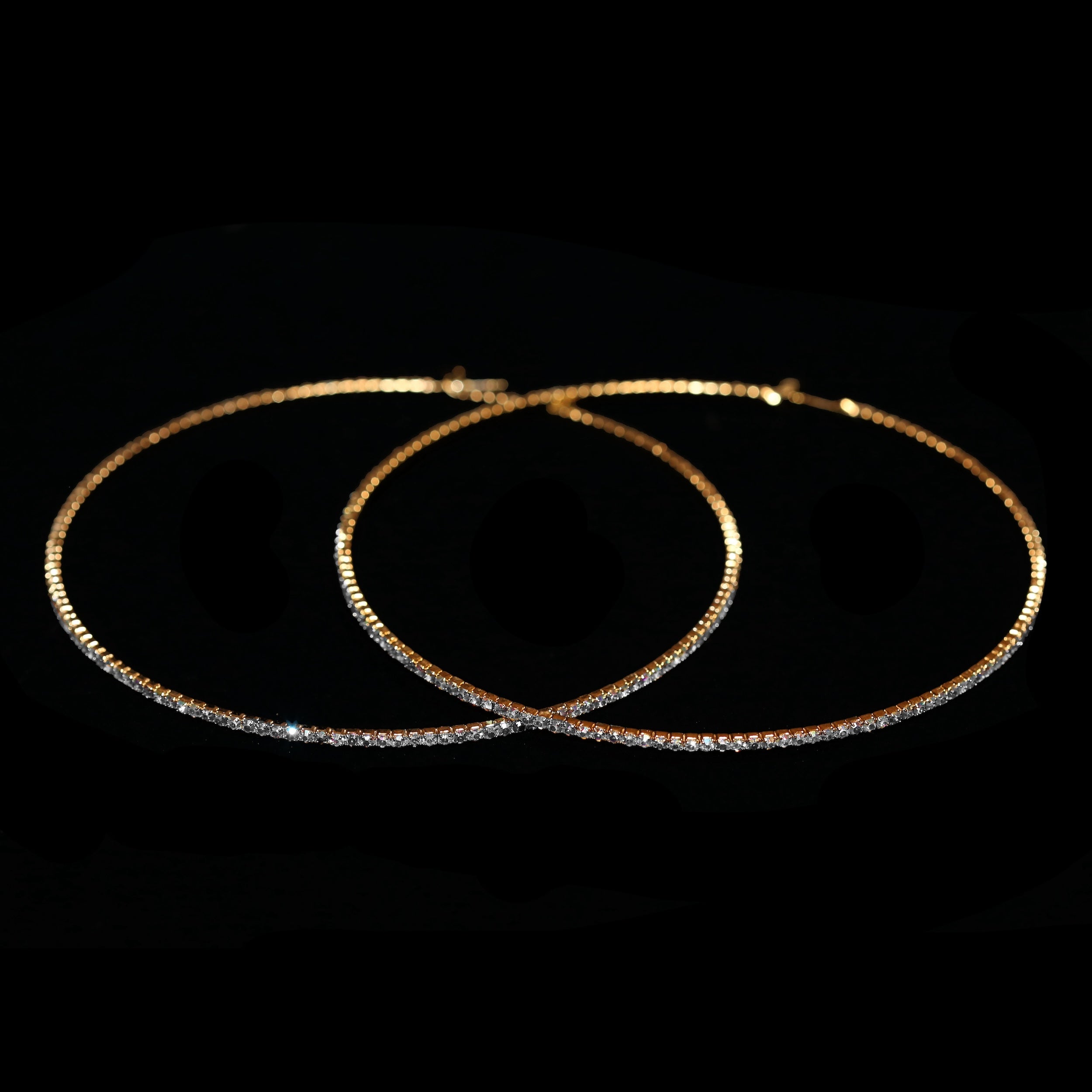 CLEAR CRYSTAL HOOPS