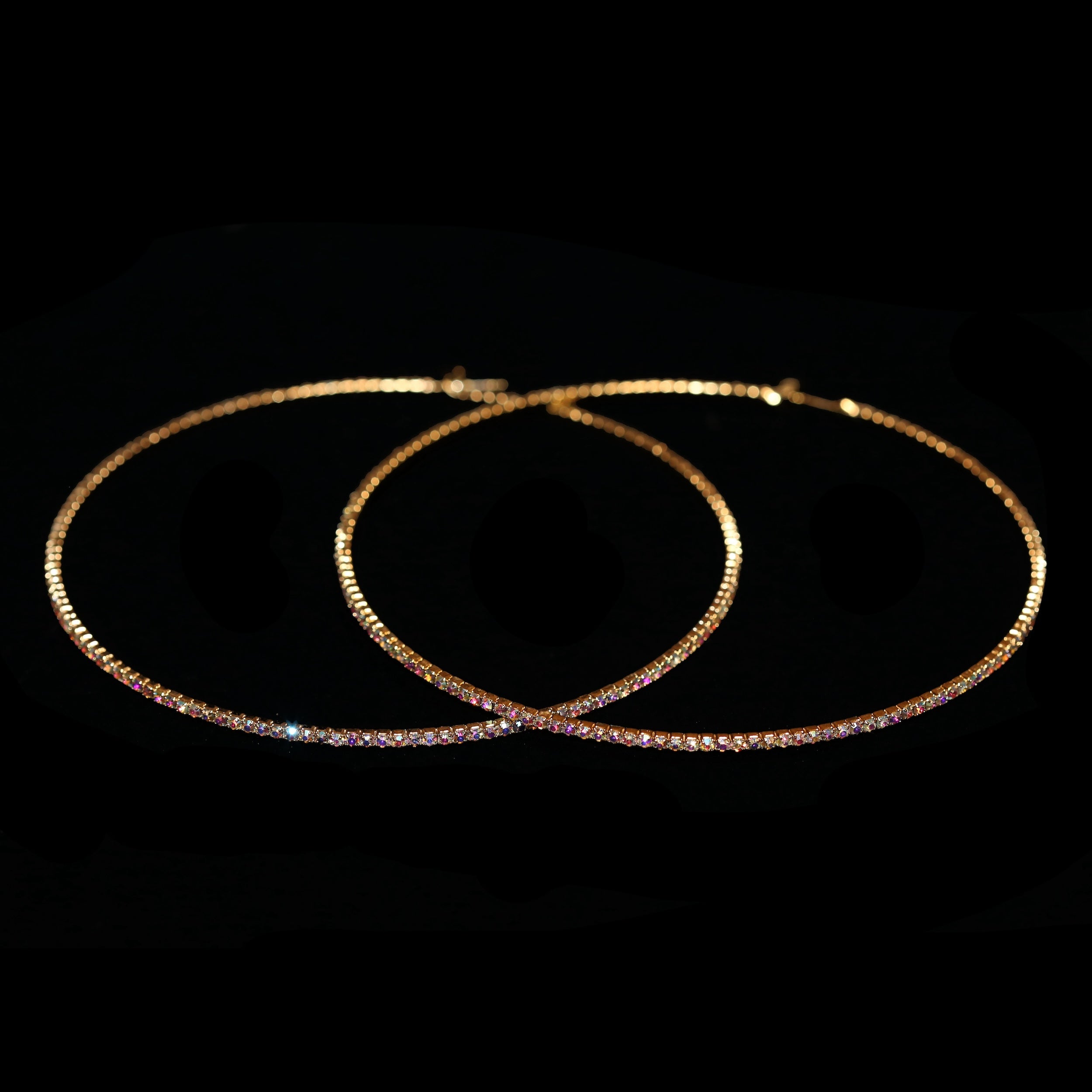 AB CRYSTAL HOOPS