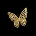 GOLD CZ BUTTERFLY RING